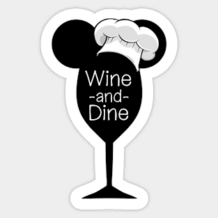 Wine and Dine Sticker